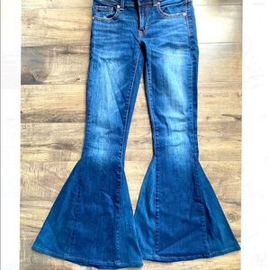 American Eagle super stretch Kick Boot, Like New, Dark Blue, Sz: regular 00